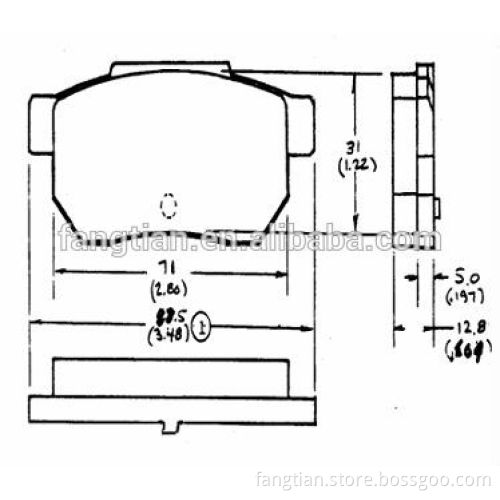 Non-asbestos Auto Car Spare Parts Brake Pads